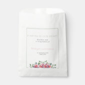 Pretty Eucalyptus Pink Roses Funeral Seed Packet フェイバーバッグ (正面)