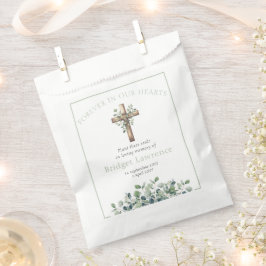 Pretty Eucalyptus Wooden Cross Funeral Seed Packet フェイバーバッグ