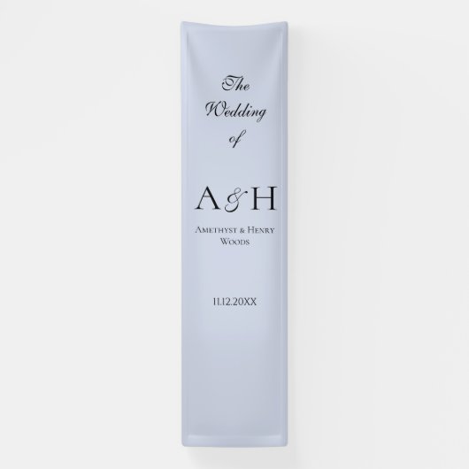 Pretty Fabric Wedding Welcome Banner - Lavender 横断幕 (縦)