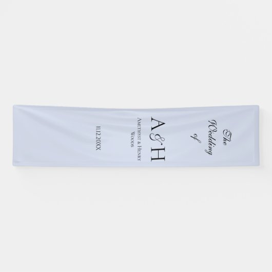 Pretty Fabric Wedding Welcome Banner - Lavender 横断幕 (横)