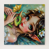 Pretty  Fairy and Dragon Themed Girl's   ジグソーパズル (横)