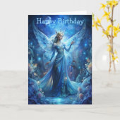 Pretty Fairy in Blue  カード (黄色い花)