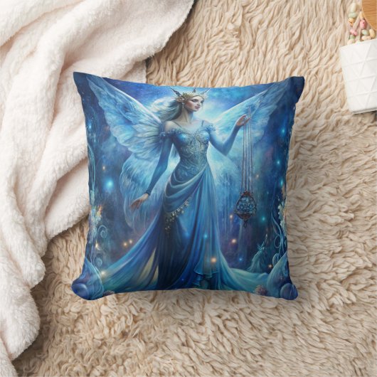 Pretty Fairy in Blue  クッション (ブランケット)