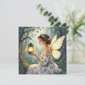 Pretty Fairy Themed Floral Blank カード (スタンド正面)