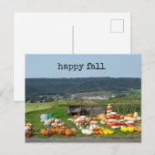 pretty fall pumpkin farm post card ポストカード (正面/裏面)