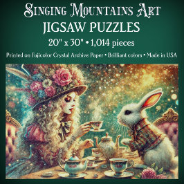 Pretty Fantasy Alice and Rabbit Tea Party ジグソーパズル