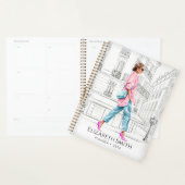 Pretty Fashion Woman Walking Planner プランナー手帳 (ディスプレー)