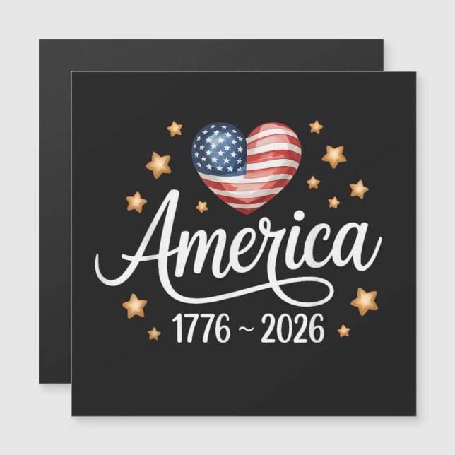 Pretty Flag Heart 1776-2026 July 4th 250th  (正面/裏面)