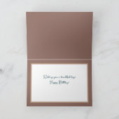 Pretty Floral Bouquet White Orchid Flower Birthday カード (内部)