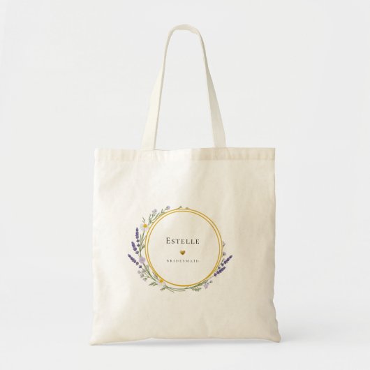 Pretty Floral Bridesmaid トートバッグ (正面)
