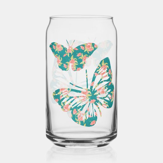 Pretty Floral Butterflies ガラス缶 (裏面)