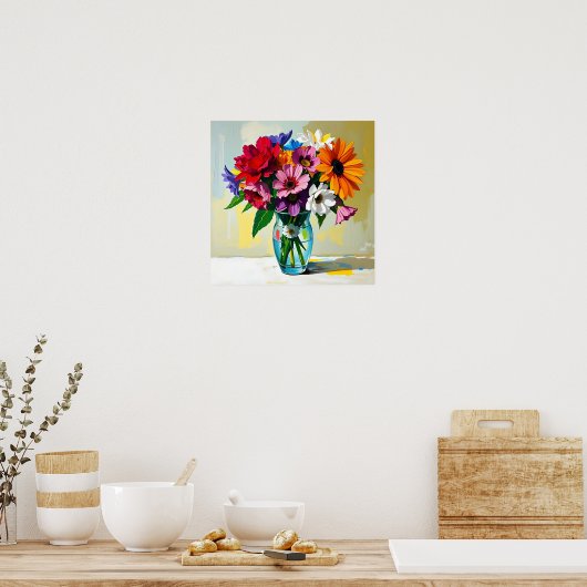 Pretty Floral Design ポスター (キッチン)