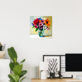 Pretty Floral Design ポスター (ホームオフィス)