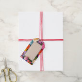 Pretty Floral Framed Roses Tulips Hydrangea ギフトタグ (より糸付き)