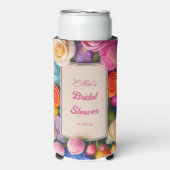 Pretty Floral Framed Roses Tulips Hydrangea Event  スリム缶クーラー (Seltzer正面)