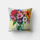 Pretty Floral Glass Vase クッション (正面)