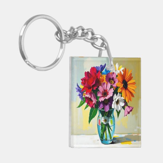 Pretty Floral Identifcation キーホルダー (正面左)