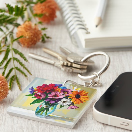 Pretty Floral Identifcation キーホルダー (正面右)