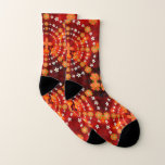 Pretty Floral Pattern Cute Garden Green Orange  ソックス<br><div class="desc">A great Christmas gift idea for mom,  dad,  sister,  brother,  girlfriend,  boyfriend,  uncle,  aunt,  grandma,  grandpa,  family & friends on Christmas & New Year.Trendy,  Stylish and unique Christmas gifts.</div>