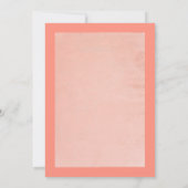 Pretty Floral Peach | オレンジスクリプトウェディング 招待状 (裏面)