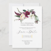 Pretty Floral Save the Date, Wedding Invitation 招待状 (正面)