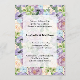 Pretty Floral Wedding 招待状