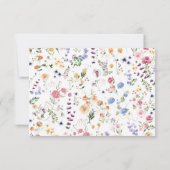 Pretty Flower Garden Wedding RSVP Card カード (裏面)