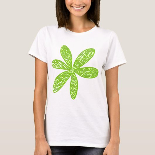 Pretty Flower - Martian Green Tシャツ (正面)