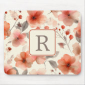 Pretty Flower Monogram Template Personalized マウスパッド (正面)