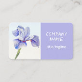 pretty flower purple Iris watercolor custom   名刺 (正面)