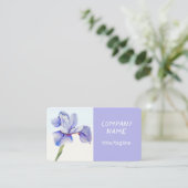 pretty flower purple Iris watercolor custom   名刺 (スタンド正面)