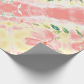 Pretty Flowered Coral ラッピングペーパー (角)