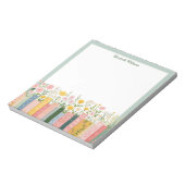 Pretty Flowers and Books  ノートパッド (回転)