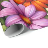 Pretty Flowers, Brightly Colored ラッピングペーパー (ロールコーナー)