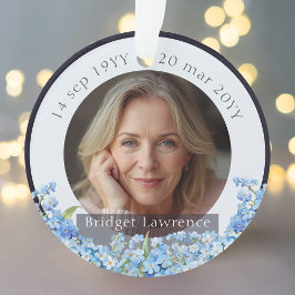 Pretty Forget-me-nots Flowers Remembrance Memorial オーナメント