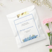 Pretty Forget-me-nots Funeral Seed Packet フェイバーバッグ (封をした状態)