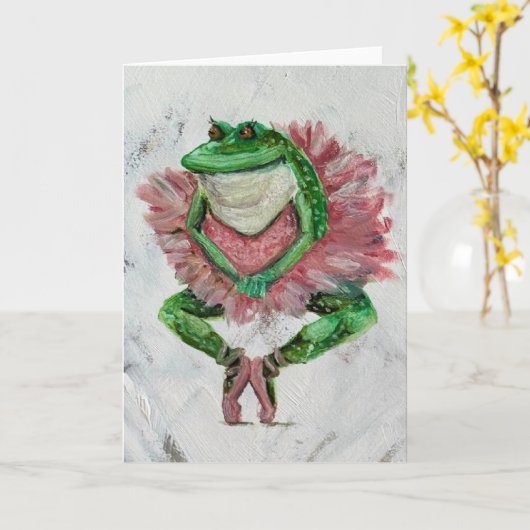 Pretty frog カード (黄色い花)