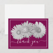 Pretty Gerbera Daisies Botanical Colorful Floral ポストカード (正面/裏面)