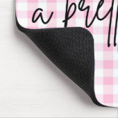 Pretty Girl Pink & White Mouse Pad マウスパッド (コーナー)