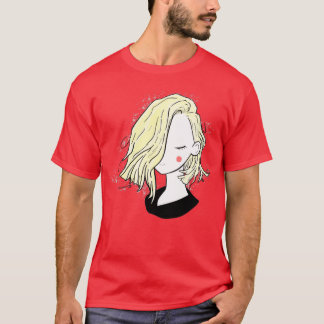 Pretty girl short hairstyles full blonde tシャツ
