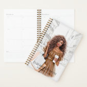 Pretty Girl with Coffee and Shopping Bags プランナー手帳 (ディスプレー)