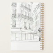 Pretty Girl with Coffee and Shopping Notebook プランナー手帳 (裏面)