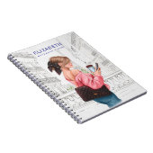 Pretty Girl with Coffee in Paris ノートブック (右側)