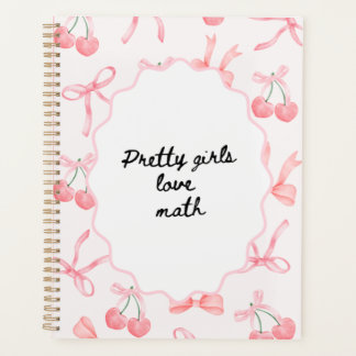 Pretty Girls Love Math Notebook – Cute & Smart  プランナー手帳