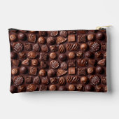 Pretty Girly Modern Chic Stylish Classic Chocolate アクセサリーポーチ (裏面)
