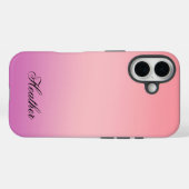 Pretty Girly Pink and Purple Ombre Case-Mate iPhoneケース (裏面 (横))