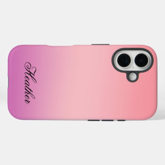Pretty Girly Pink and Purple Ombre Case-Mate iPhoneケース (裏面 (横))