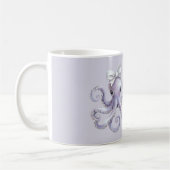 Pretty Girly Purple Octopus コーヒーマグカップ (左)
