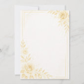 Pretty Gold and White Wedding Invitation 招待状 (裏面)