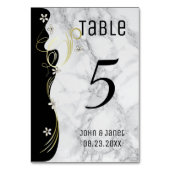 Pretty Gray Marble Stone Design - テーブルナンバー (裏面)